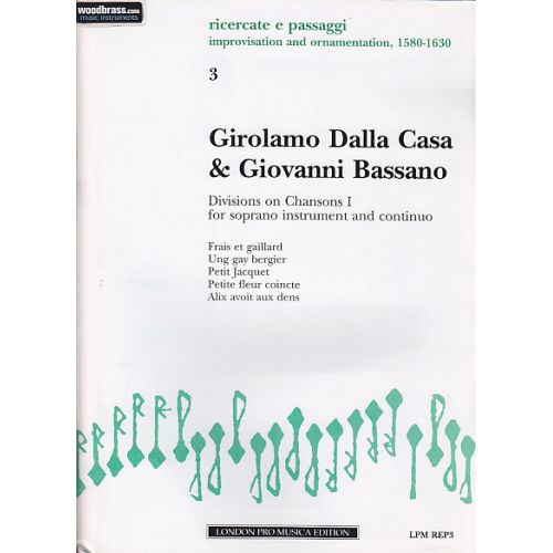  Dalla Casa  G./bassano G. - Divisions On Chansons I