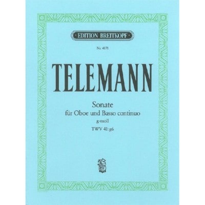  Telemann G.p. - Sonate G-moll Twv 41:g6 - Hautbois, Basse Continue