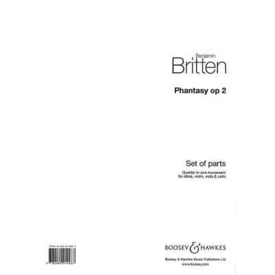 BRITTEN - PHANTASY OP. 2 - HAUTBOIS, VIOLON, ALTO ET VIOLONVIOLONCELLE