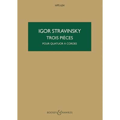  Stravinsky I. - Three Pieces - String Quartet