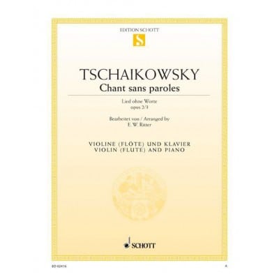 TCHAÏKOVSKI - CHANT SANS PAROLES OP. 2/3 - VIOLON (FLUTE) ET PIANO