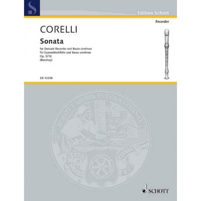 CORELLI ARCANGELO - SONATA F MAJOR OP 5/10 - SOPRANO RECORDER AND PIANO