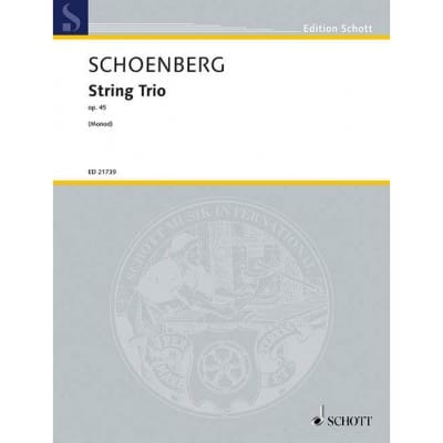  Schoenberg A. - String Trio Op. 45 - Musique De Chambre