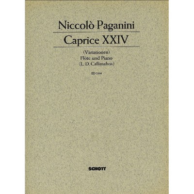  Paganini Niccolo - Caprice Xxiv - Flute And Piano