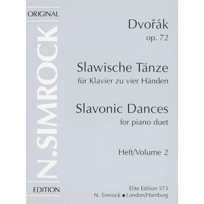 DVORÁK - SLAVONIC DANCES OP. 72 NUMÉRO 2 - PIANO (4 HETS)