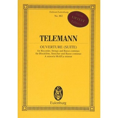 TELEMANN - OUVERTURE (SUITE) LA MINEUR - FLUTE A BEC (FLUTE), STRINGS ET BASSO CONTINUO