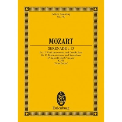  Mozart W.a. - Serenade A 13 No. 10 B Flat Major  Kv 361 - 12 Wind Instruments And Double Bass