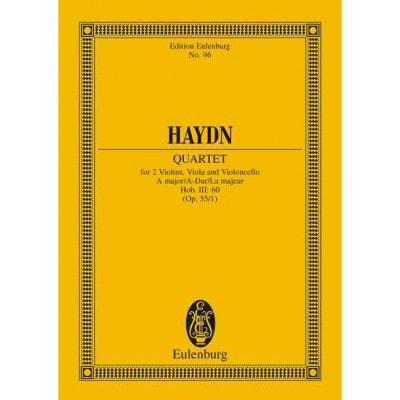  Haydn Joseph - String Quartet A Major Op.55/1 Hob. Iii: 60