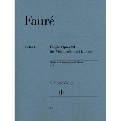 FAURE GABRIEL - ELEGIE OP. 24 - VIOLONCELLE ET PIANO