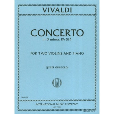  Vivaldi A. - Concerto D Minor - 2 Violon Et Piano