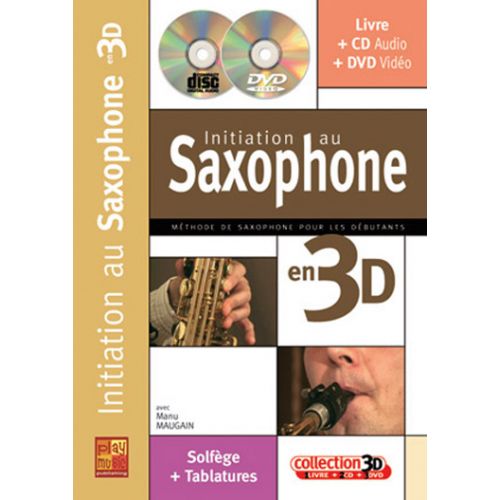  Maugain Manu - Initiation Au Saxophone En 3d Cd + Dvd