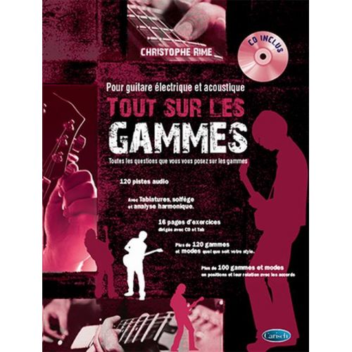 CARISCH RIME CHRISTOPHE - TOUT SUR LES GAMMES + CD - GUITARE