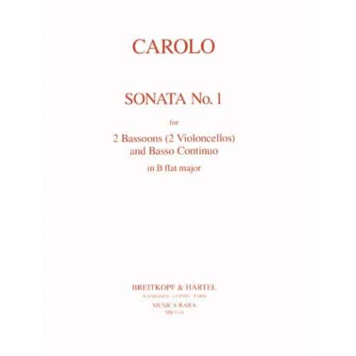  Carolo - Sonate En Si Bemol Majeur - 2 Bassons Et Basse Continue 