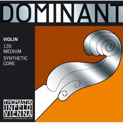 THOMASTIK 4/4 DOMINANT VIOLIN SET MEDIUM TENSION 135