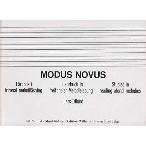 EDLUND LARS - MODUS NOVUS - STUDIES IN READING ATONAL MELODIES