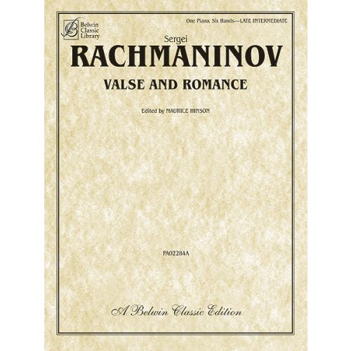  Rachmaninov Sergei - Valse And Romance - 1 Piano, Six Hands