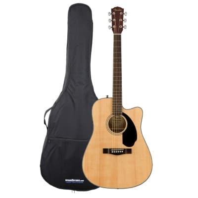 FENDER PACK CD-60SCE DREADNOUGHT WLNT NATURAL + HOUSSE