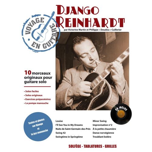 HIT DIFFUSION REINHARDT DJANGO - VOYAGE EN GUITARE + CD - GUITAR TAB