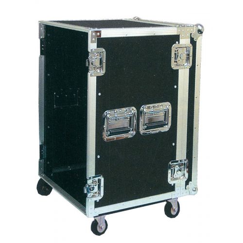 FLIGHT CASE AV ROULETTES 14U