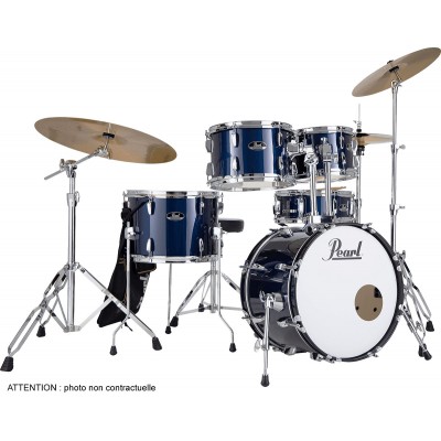 PEARL DRUMS ROADSHOW 18 + B-50 + RIDE 20 ROYAL BLUE METALLIC