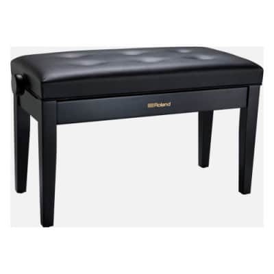 BANC DE PIANO DOUBLE NOIR