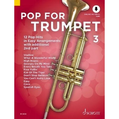 SCHOTT BYE UWE - POP FOR TRUMPET VOL.3 + AUDIO ONLINE - TROMPETTE