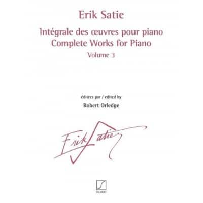  Satie Erik - Integrale Des Oeuvres Pour Piano Vol.3