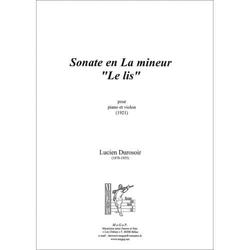  Durosoir L. - Sonate En La Mineur. Le Lis - Violon