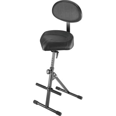 TABOURET ERGONOMIQUE AVEC DOSSIER SIMILI CUIR