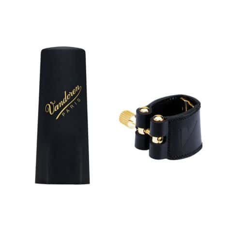 Vandoren Ligature Plastique V16 Ebonite Baryton Et Couvre Bec - Lc290p