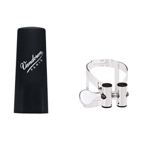 VANDOREN LIGATURE M/O CLAR ALTO ARGENTEE COUVRE BEC PLASTIQUE