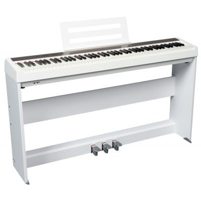 XP2 WHITE DIGITAL PIANO WITH WHITE WOODEN STAND