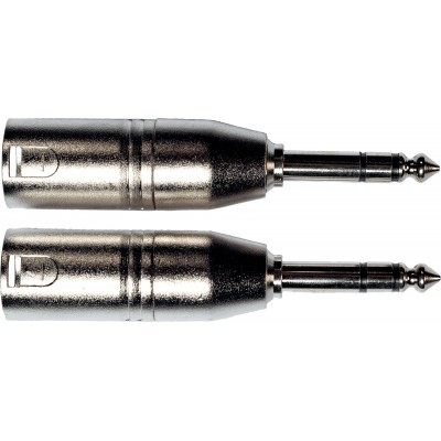 ADAPTATEUR JACK 6,35 MM STRO MALE XLR MALE - LOT DE 2