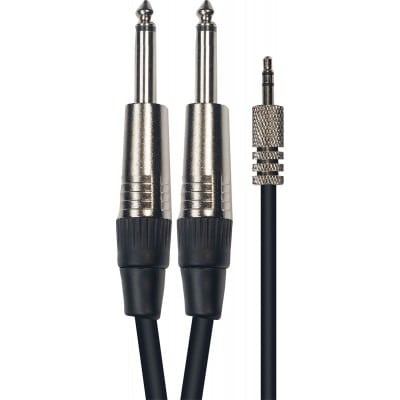 K07M 1/8 STEREO PHONE TO 2 X 1/4 PHONE 10 FT./ 3 M.