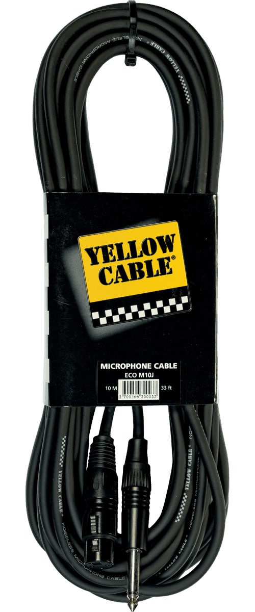 YELLOW CABLE CORDON JACK XLR FEM. 10 M