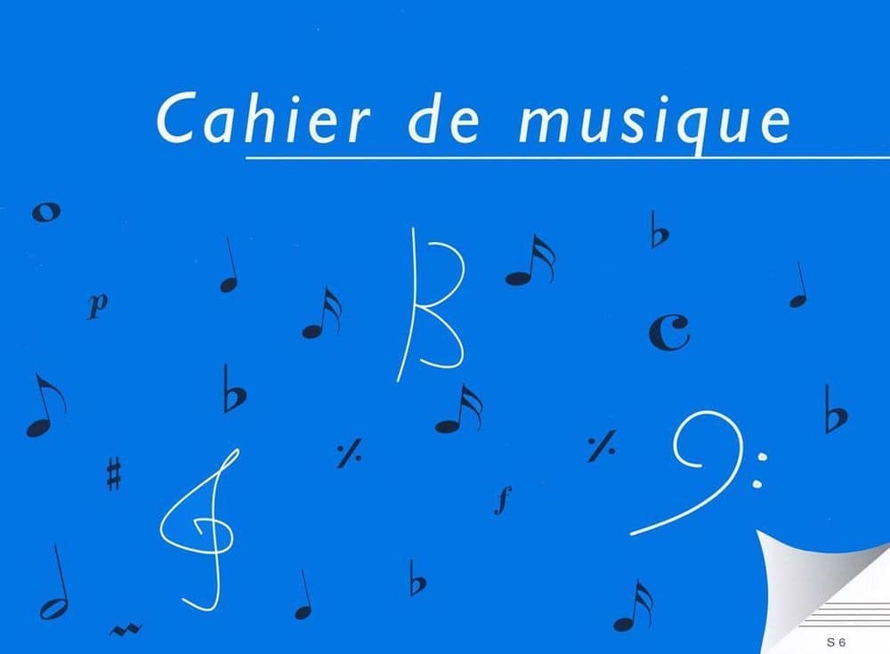 Papier à musique - cahier de musique pour enfant 5 grosses portées