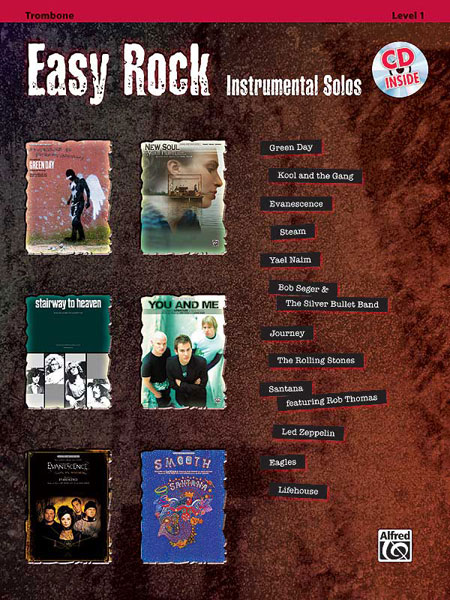 ALFRED PUBLISHING EASY ROCK INSTRUMENTALS + CD - TROMBONE SOLO