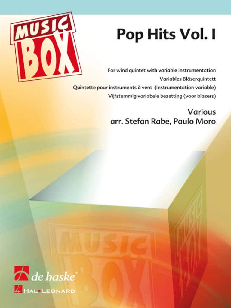 DEHASKE MUSIC BOX - POP HITS VOL.1 - QUINTETTE POUR INSTRUMENTS A VENT (INSTRUMENTATION VARIABLE)