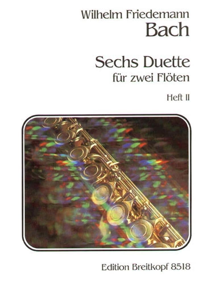 EDITION BREITKOPF BACH W.F. - 6 DUOS 2 FLUTES VOL.1