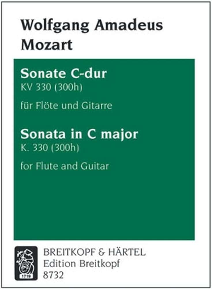 EDITION BREITKOPF MOZART WOLFGANG AMADEUS - SONATE C-DUR KV 330 (300H) - FLUTE, GUITAR