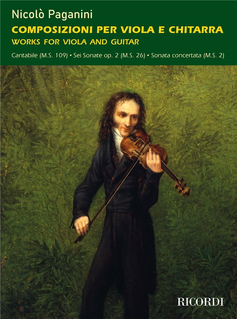 RICORDI PAGANINI NICOLA - COMPOSIZIONI PER VIOLA E CHITARRA