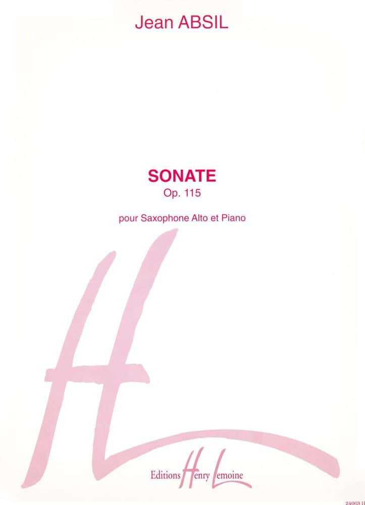 LEMOINE ABSIL - SONATE OP.115 - SAXOPHONE MIB ET PIANO