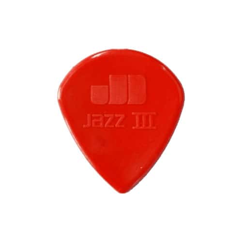 JIM DUNLOP MEDIATOR NYLON JAZZ III 1.38 RED EXTREMITE POINTUE 24 PACK