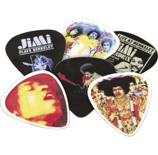 JIM DUNLOP JH-PT03H BOITE EN METAL DE 12 MOTIF JIMI HENDRIX 