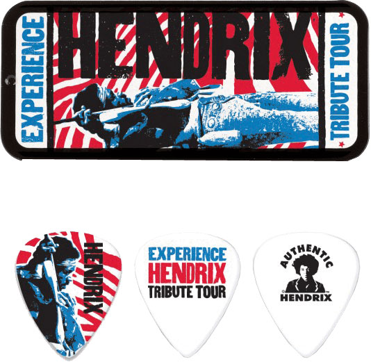 JIM DUNLOP JH-PT09M BOITE EN METAL DE 6 MOTIF JIMI HENDRIX TRIBUTE TOUR