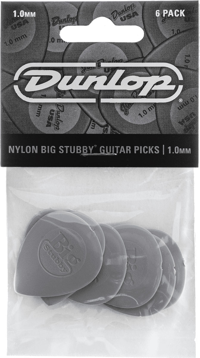 JIM DUNLOP ADU 445P10 - BIG STUBBY NYLON PLAYERS PACK - 1,00 MM (PAR 6) 