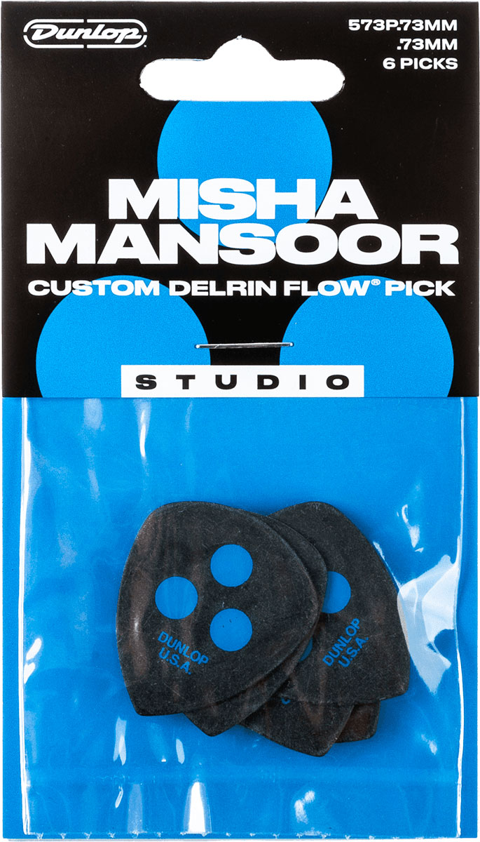 JIM DUNLOP MDIATORS MISHA MANSOOR DELRIN FLOW 0,73 MM, SACHET DE 6