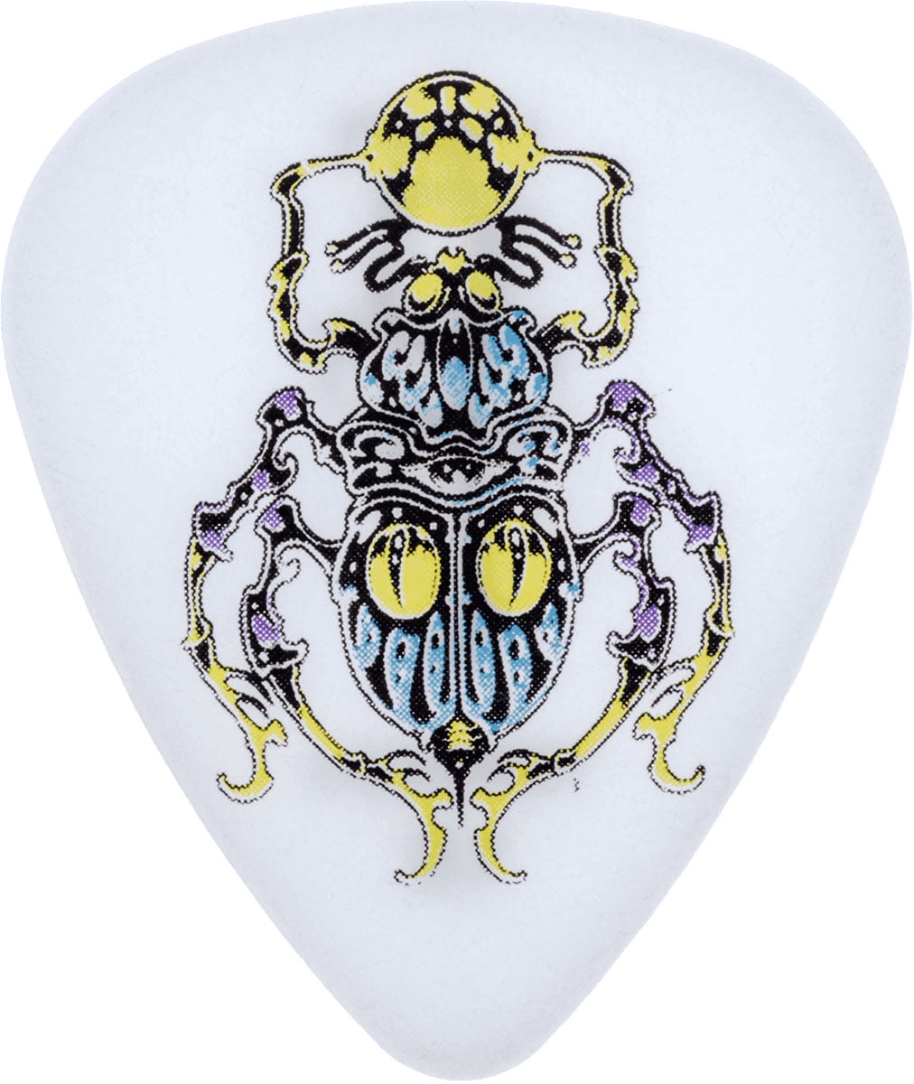 JIM DUNLOP BLACKLINE II ALAN FORBES, SACHET DE 36, SCARAB, WHITE 1.00 MM