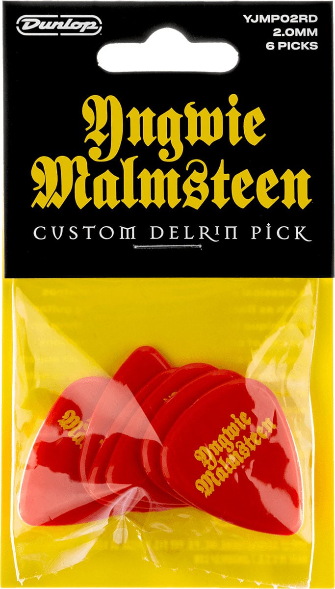 JIM DUNLOP MEDIATOR SIGNATURE YNGWIE MALMSTEEN DELRIN 2MM SACHET DE 6