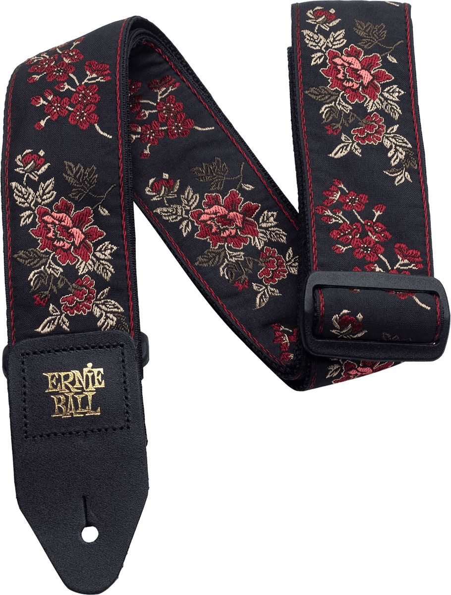 ERNIE BALL SANGLE JACQUARD RED ROSE